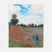 Poppy Field, Monet Fleece Deken (Voorkant)