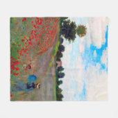 Poppy Field, Monet Fleece Deken (Voorkant (Horizontaal))