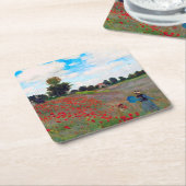 Poppy Field, Monet Kartonnen Onderzetters (Schuin)