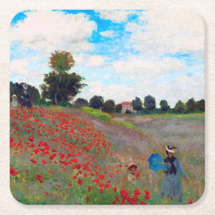 Poppy Field, Monet Kartonnen Onderzetters