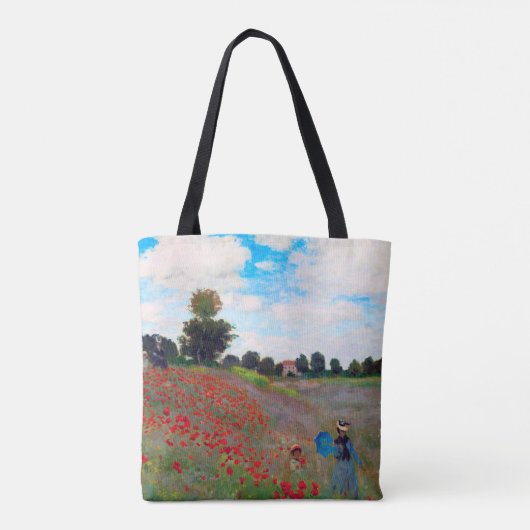 Poppy Field, Monet Tote Bag (Achterkant)