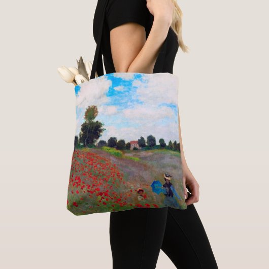 Poppy Field, Monet Tote Bag (Dichtbij)
