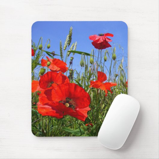 POPPY FIELD ~ Mousepad # 6 Muismat (Met muis)
