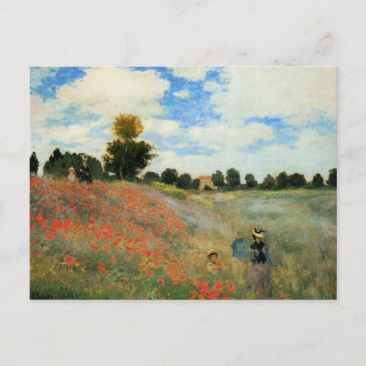 Poppy Field nabij Argenteuil, Briefkaart (Voorkant)