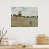 Poppy Field nabij Argenteuil door Claude Monet Poster (Keuken)