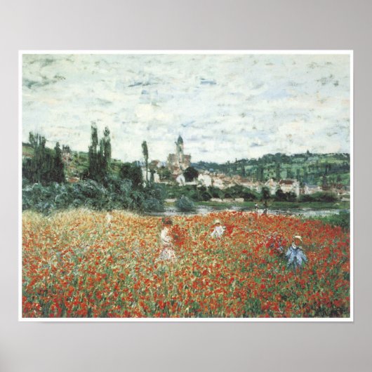 Poppy Field near Vetheuil, 1879 Poster (Voorkant)
