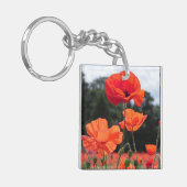 Poppy Field, prachtige bloei, Sleutelhanger (Voorkant Links)