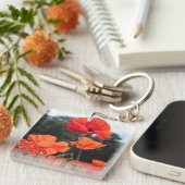Poppy Field, prachtige bloei, Sleutelhanger (Voorkant Rechts)