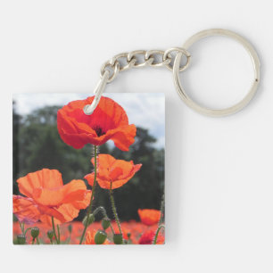 Poppy Field, prachtige bloei, Sleutelhanger