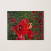 Poppy Field Puzzle/Jigzaag Puzzle met tin Legpuzzel (Horizontaal)