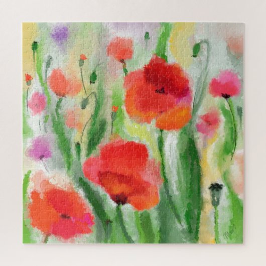 Poppy Field Puzzle Painting Legpuzzel (Verticaal)