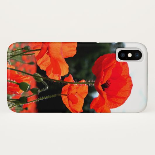 Poppy Field, Red Poppies in Bloom Case-Mate iPhone Case (Achterkant (horizontaal))