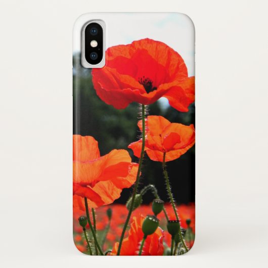 Poppy Field, Red Poppies in Bloom Case-Mate iPhone Case (Achterkant)