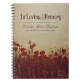 Poppy Field Rustic in Loing Memory Guestbook Notitieboek (Voorkant)