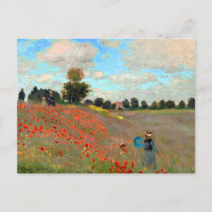 Poppy Field schilderij van Claude Monet (1873) Briefkaart