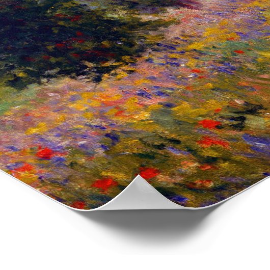Poppy Field schilderij van Claude Monet (1875) Poster (Hoek)