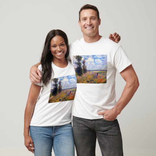Poppy Field schilderij van Claude Monet (1875) T-shirt (Unisex)