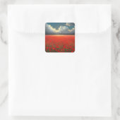 Poppy Field Square Sticker (Tas)