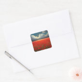 Poppy Field Square Sticker (Envelop)