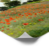 Poppy Field van Claude Monet Poster (Hoek)