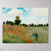 Poppy Field van Claude Monet Poster (Voorkant)