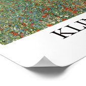 Poppy Field van Gustav Klimt Poster (Hoek)