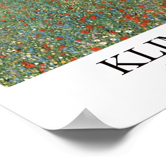 Poppy Field van Gustav Klimt Poster (Hoek)