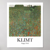Poppy Field van Gustav Klimt Poster (Voorkant)