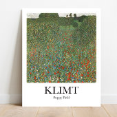 Poppy Field van Gustav Klimt Poster