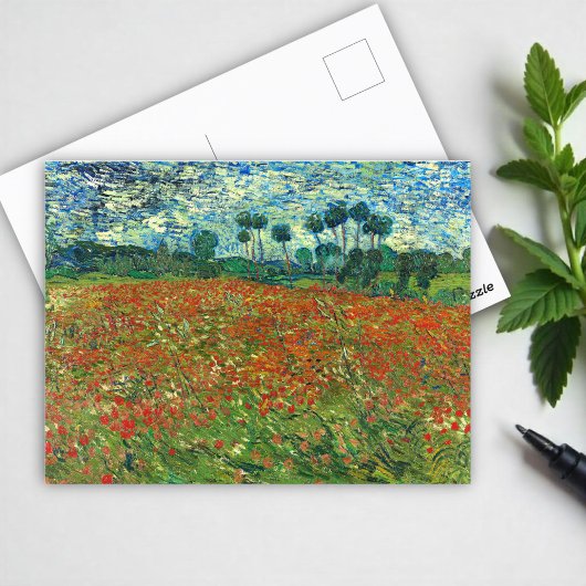 Poppy Field van Vincent Van Gogh Briefkaart