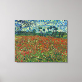 Poppy Field van Vincent Van Gogh Canvas Afdruk
