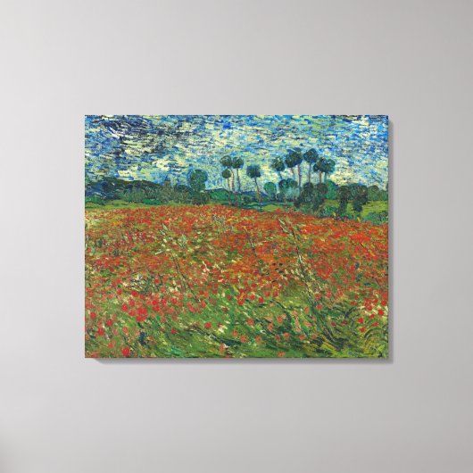 Poppy Field van Vincent Van Gogh Canvas Afdruk (Voorkant)
