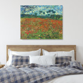 Poppy Field van Vincent Van Gogh Canvas Afdruk (Insitu (Slaapkamer))