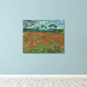Poppy Field van Vincent Van Gogh Canvas Afdruk (Insitu (Houten vloer))