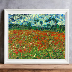 Poppy Field van Vincent Van Gogh Foto Afdruk
