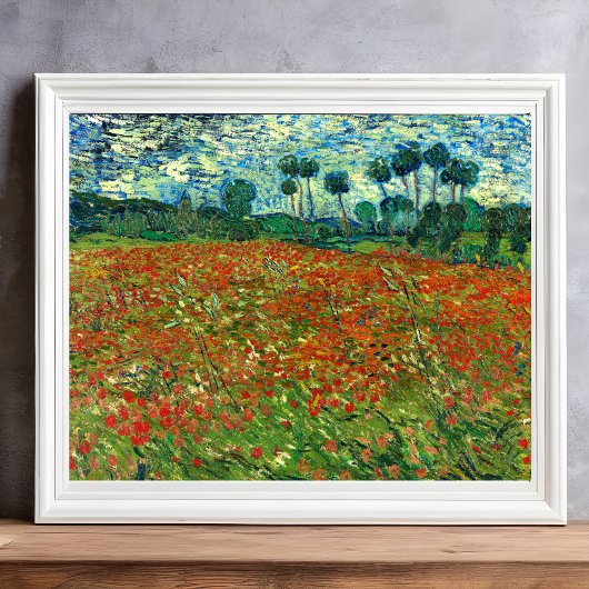 Poppy Field van Vincent Van Gogh Foto Afdruk