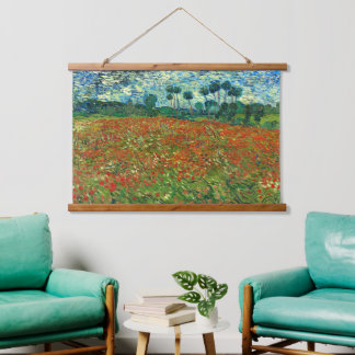 Poppy Field van Vincent Van Gogh Hangend Wandkleed