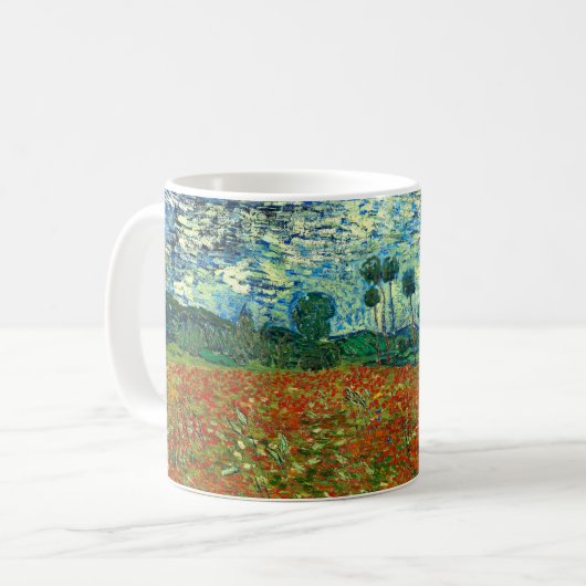 Poppy Field van Vincent Van Gogh Koffiemok (Voorkant links)