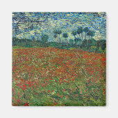 Poppy Field van Vincent Van Gogh Magneet (Voorkant)