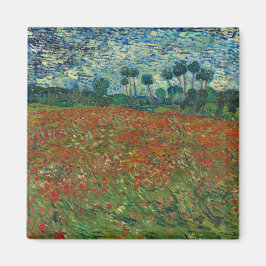Poppy Field van Vincent Van Gogh Magneet