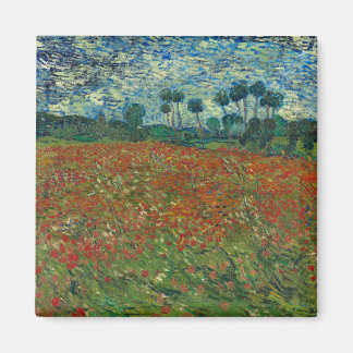 Poppy Field van Vincent Van Gogh Magneet