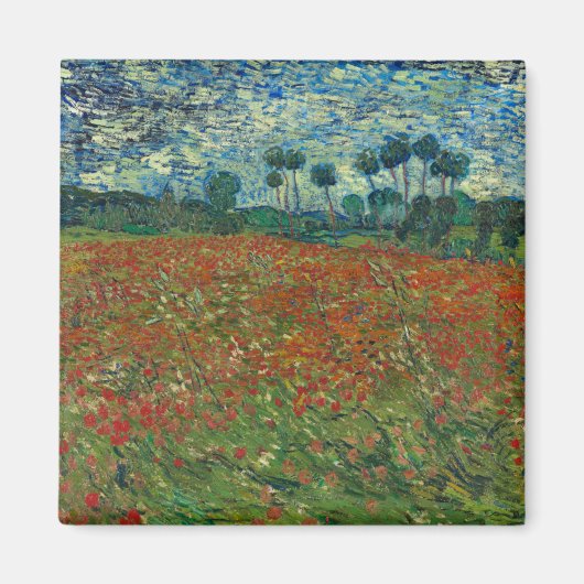 Poppy Field van Vincent Van Gogh Magneet (Voorkant)