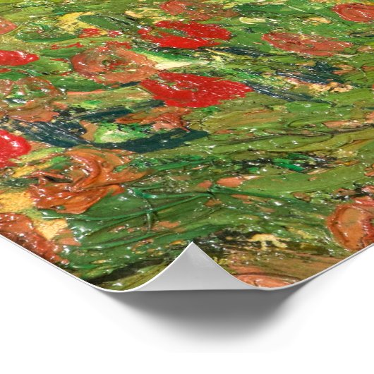 Poppy Field van Vincent Van Gogh Poster (Hoek)