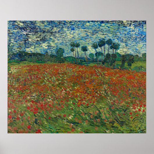 Poppy Field van Vincent Van Gogh Poster (Voorkant)