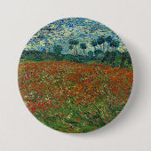 Poppy Field van Vincent Van Gogh Ronde Button 7,6 Cm (Voorkant)