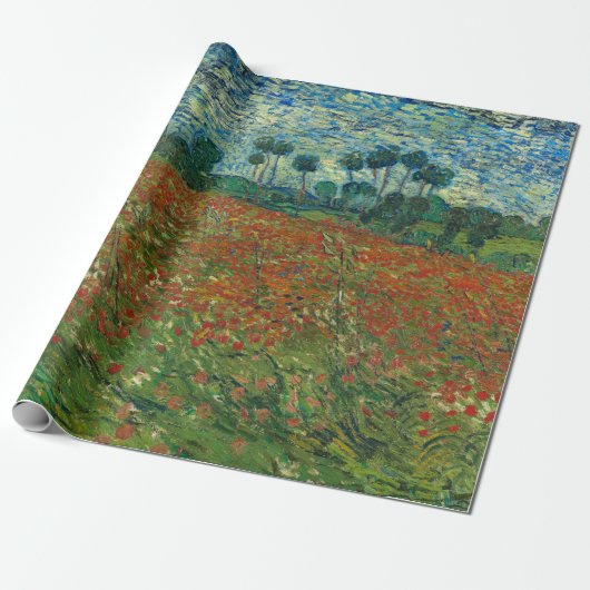 Poppy Field - Vincent van Gogh Cadeaupapier (Uitgerold)