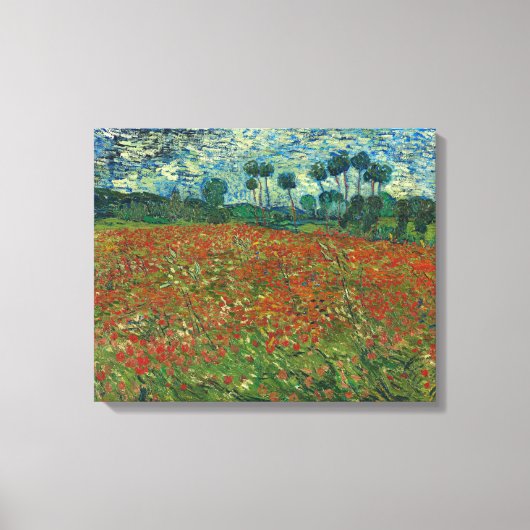 Poppy Field - Vincent van Gogh Canvas Afdruk (Voorkant)