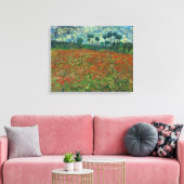 Poppy Field - Vincent van Gogh Canvas Afdruk (Insitu (Woonkamer))