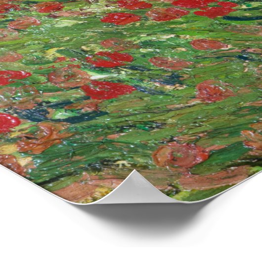 Poppy Field - Vincent van Gogh Poster (Hoek)