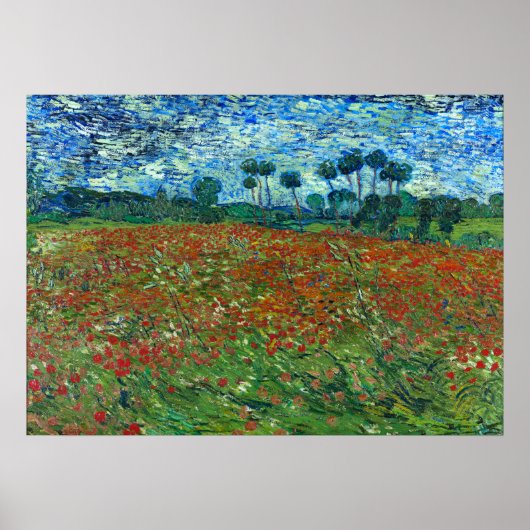 Poppy Field - Vincent van Gogh Poster (Voorkant)
